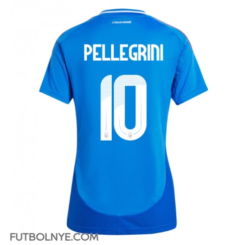 Camiseta Italia Lorenzo Pellegrini #10 Primera Equipación para mujer Eurocopa 2024 manga corta